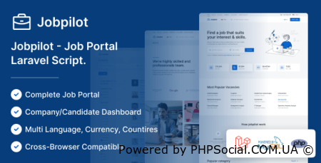 Jobpilot v3.21.0 - Скрипт Laravel для портала вакансий