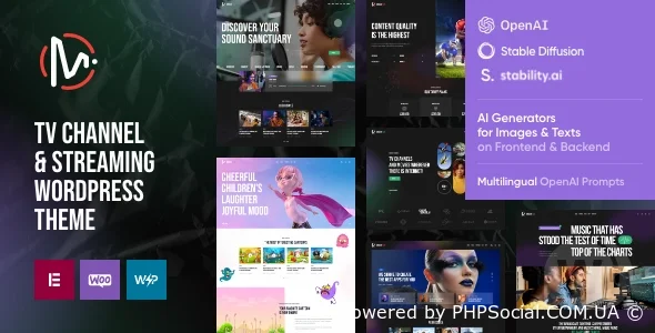 MediaFlex v1.7 - тема WordPress для телеканалов и потокового вещания