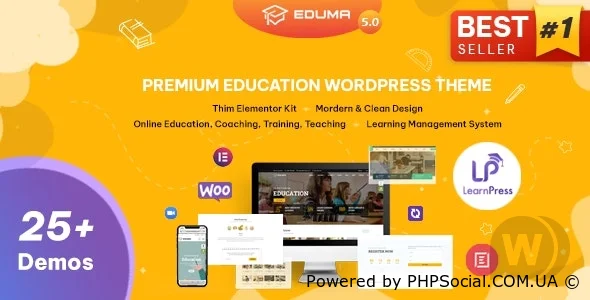 Eduma v5.8.1 NULLED - шаблон на тему образования WordPress